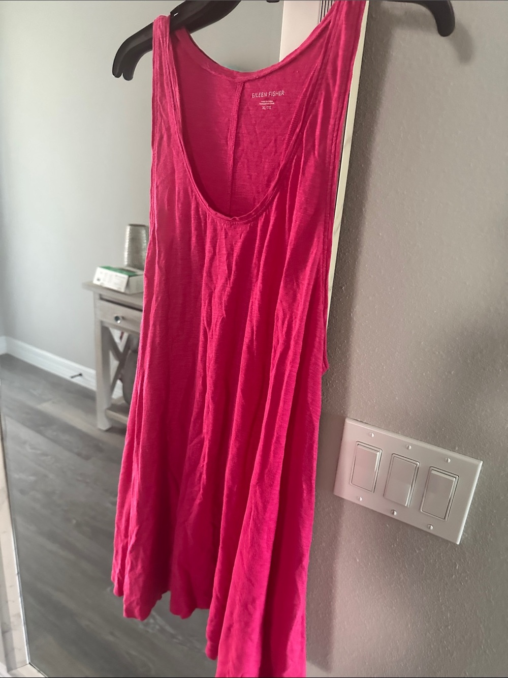 Eileen Fisher Bright Pink Scoop Neck Tank